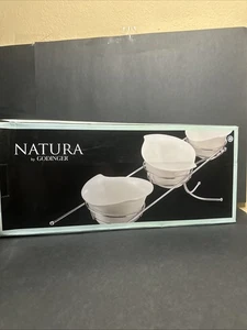 Godinger Natura Collection 3-Piece Serving Bowl Set White Porcelain China - Picture 1 of 7
