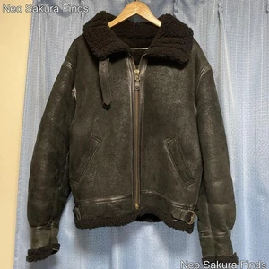 AVIREX B-3 Mouton Bomber Fliegerjacke schwarz 42 Breite 65 cm Länge 66 cm - Bild 1 von 15