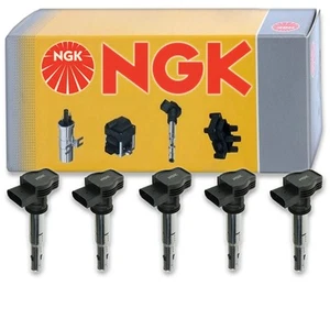 5 pcs NGK Ignition Coil for 2005-2014 Volkswagen Jetta 2.5L L5 - Spark Plug kt - Picture 1 of 5