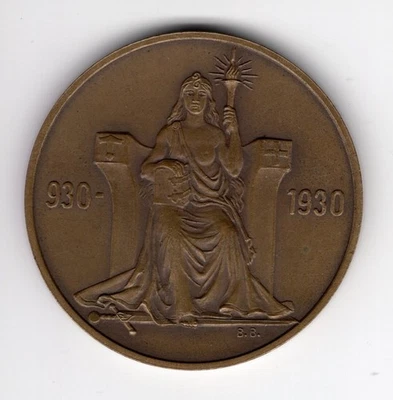 1930 Iceland 1000 Years of Althing 2 Kronur With Original Box - Image 1 of 3