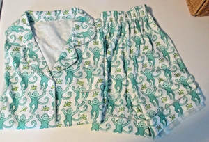 Monkey Banana Pyjama 2 Teiler Poloshirt Shorts Set Grün Größe XS - Bild 1 von 2