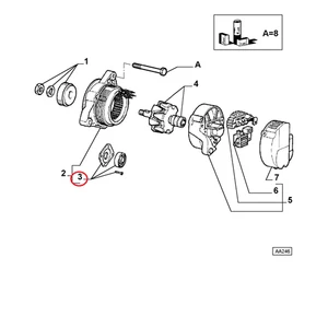 Rodamiento Alternador FIAT PUNTO - DOBLO - LANCIA Y Original 9946547 - Imagen 1 de 1