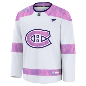Montreal Canadiens Fanatics Hockey Fight Cancer Trikot Lila Weiß Pink Größe L - Bild 1 von 7