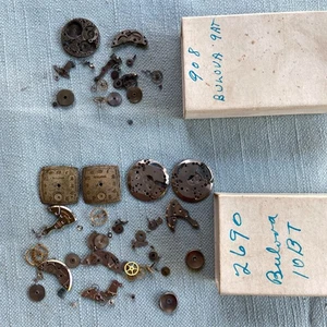 Vintage Watch Parts Bulova 9AT 10BT 908 2690 AS Jewels Swiss Movement Dials Spro - Picture 1 of 24