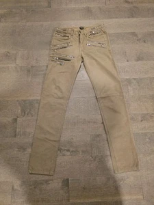 DOLCE & GABBANA Zipped Multi Pocket Jeans Pants Beige slim-fit Size 32 - Picture 1 of 8