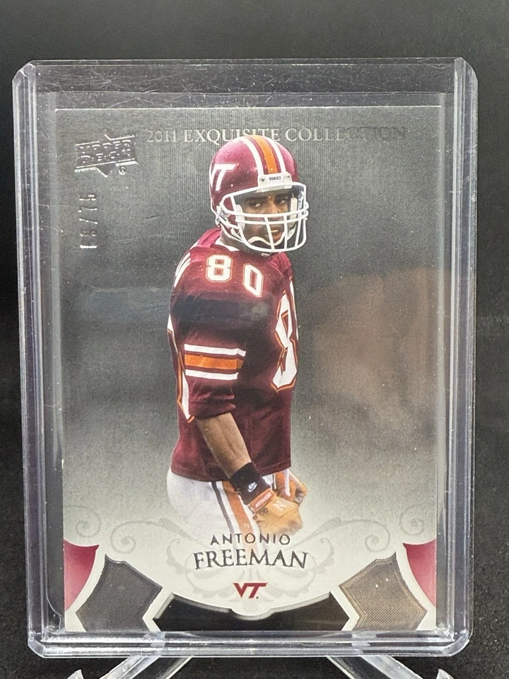 2011 Upper Deck Exquisite Collection/75 Antonio Freeman Virginia Tech Hokies #39 - Image 1 of 2