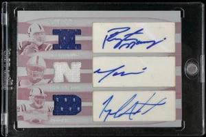 2006 Topps Triple Threads Auto Addai Harrison Manning White Printing Plate 1/1 - Picture 1 of 2