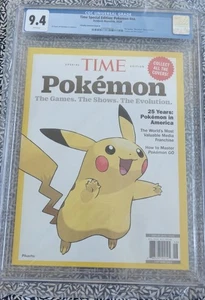 Time Magazine Pokémon 25th Anniversary Pikachu Variant Nov 1 CGC 9.4 - Picture 1 of 2