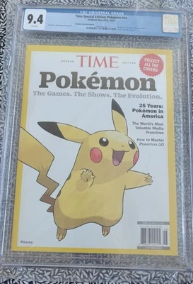 Time Magazine Pokémon 25th Anniversary Pikachu Variant Nov 1 CGC 9.4 - Image 1 of 2