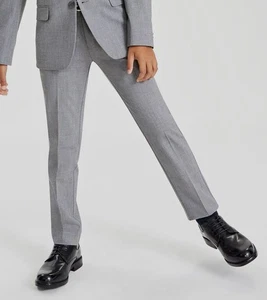 Kenneth Cole Reaction Kids Boys Gray Twill Slim-Fit Suit Separate Pants Size 20R - Picture 1 of 2