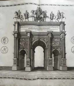 ROMA, Settimio Severo presso i Fori Imperiali. Pierre Mortier 1704 ARCO - Foto 1 di 6