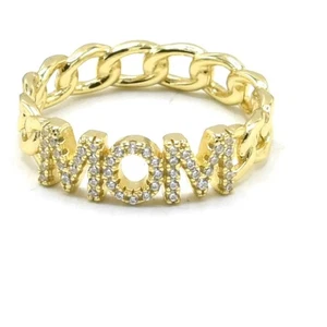 Anillo MAMÁ Plata de Ley 925 con Circonitas Cúbicas TALLA 6 - Imagen 1 de 5