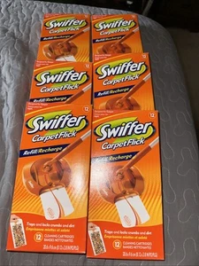 New Sealed Swiffer Carpet Flick Refill Cartridges 6 Boxes Of 12 Each - Picture 1 of 6