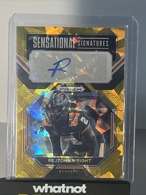 Rejzohn Wright 2023 Panini Prizm Draft Picks #SS-REW Auto Gold Cracked Ice - Image 1 of 2