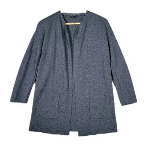 Cárdigan para mujer EILEEN FISHER pequeño mezcla de lana merino Tencel Lyocell frente abierto - Imagen 1 de 6