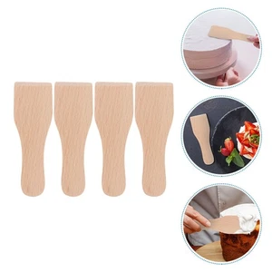 4 Stück Backwerkzeug Mini Raclette Spatel Butter Holz Spatel Küche - Bild 1 von 12