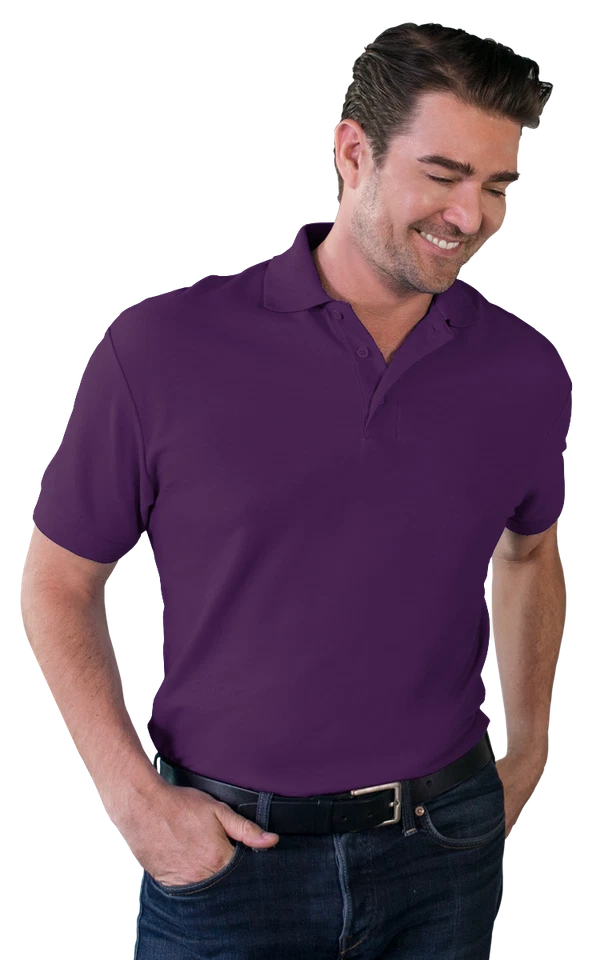 Polo piqué manga corta tacto suave Blue Generation BG7500 para hombre Foto 1 de 1