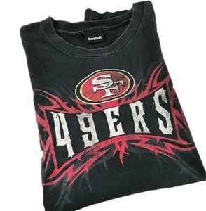 Vintage Reebok San Francisco 49ers NFL T-Shirt Mens XL Black Tribal Football 90s - Picture 1 of 8