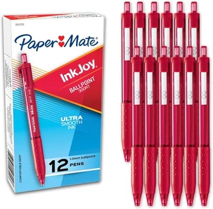 Paper Mate InkJoy 300RT Retractable Ballpoint Pens 12 Count (Pack of 1), Red - Picture 1 of 7