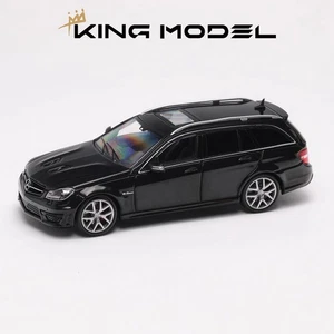 MODELO KING ESCALA 1/64 MERCEDES-BENZ AMG C63 W204 negro diecast coche modelo juguete - Imagen 1 de 6