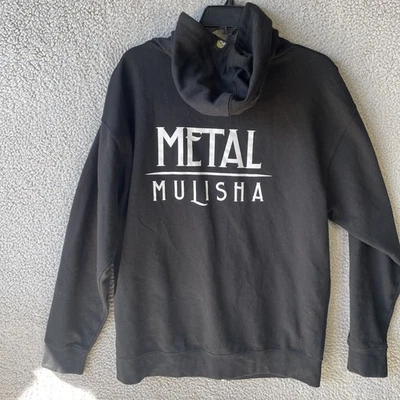 Y2K Metal Mulisha Hoodie Mens L Black Pullover Grunge Skater Jacket Skull Vtg - Image 1 of 4