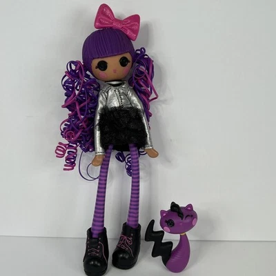 Lalaloopsy doll Storm E Sky Purple Curly Hair 9" Doll  w/dress shoes pet cat - Image 1 of 3