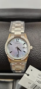 Citizen Eco Drive Ladies Mother Of Pearl Dial Watch EW2570-58N - Foto 1 di 16