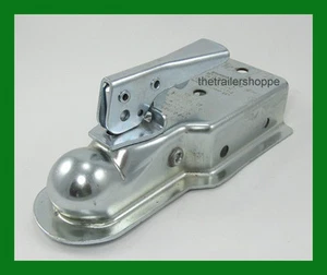 Bola de enganche de acoplador de remolque de 2"", perno de canal ancho enchapado en zinc 3.500 libras. - Imagen 1 de 1