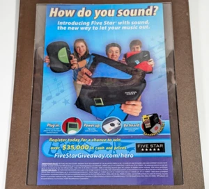 Anuncio laminado Five Star 2007 - Promoción de accesorios musicales colgante de pared coleccionable - Imagen 1 de 8