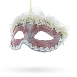 Maschera di Carnevale Stravagante Vetro Soffiato Decorazione Natalizia - Foto 1 di 3