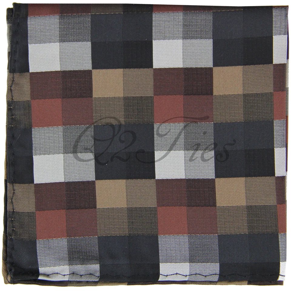 Pañuelo cuadrado de bolsillo a cuadros multicolor a cuadros para hombre de 10 x 10 pulgadas Foto 1 de 1
