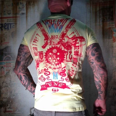 Yakuza Shirt T-Shirt Herren TSB419 Farbe Gelb - Bild 1 von 4