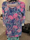 Lilly Pulitzer Upf 50 And Sophie Dress Size M Iris Blue Pop Up Jellies Be Jammin