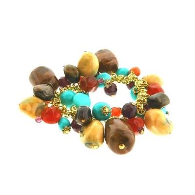 Pulsera elástica Cha Cha con cuentas de cristal Foto 1 de 4