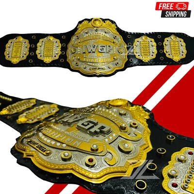 IWGP V4 24k GOLD Heavyweight Wrestling Championship Belt 6MM 4 Layered Staked - Image 1 of 4