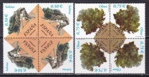 ESPAÑA - 2002 - Naturaleza - Edifil 3867/3868 - Arboles - Bloque 4 - MNH - Imagen 1 de 1