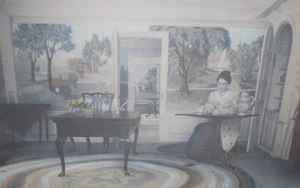 Wallace Nutting Indoor Scene Hand Tinted Photo Print - "A Colonial Corner" - Picture 1 of 9