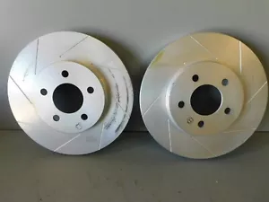 POWER SLOT 2009 MUSTANG BULLITT FRONT BRAKE ROTORS - SLOTTED 8172PSL - R - Picture 1 of 2