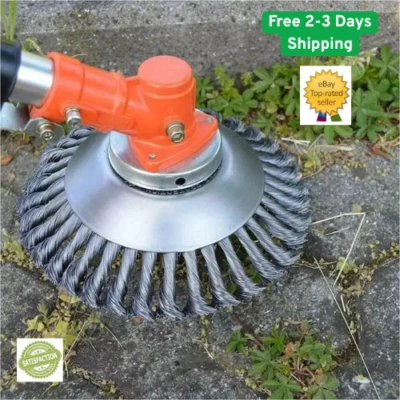 6 Inch Grass Strimmer Head Trimmer Brush Steel Wire Wheel Garden Weed trimmer - Image 1 of 4