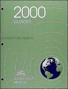 Manuale Di Riparazione Originale 2000 Mercury Villager GS LS Libro Di Servizio - Foto 1 di 2