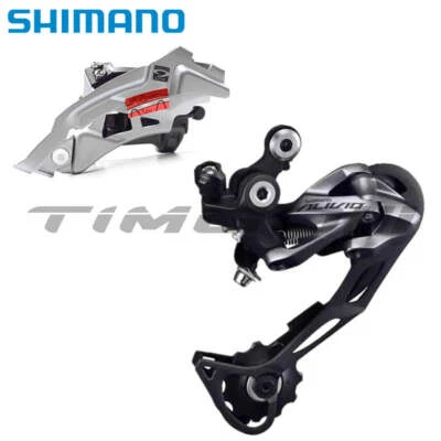 Shimano Alivio M4000 MTB 3×9 Speed FD-M4000 RD-M4000 Front Rear Derailleur Set - Image 1 of 4