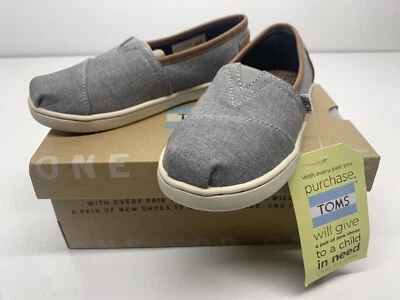Toms Classic Gris Escarcha Chambray Talla 12.5 Juvenil Nuevo En Caja Unisex  Foto 1 de 4