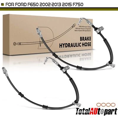 Manguera hidráulica de freno delantera izquierda y derecha 2 piezas para Ford F650 F750 2002-2013 2015 Foto 1 de 4