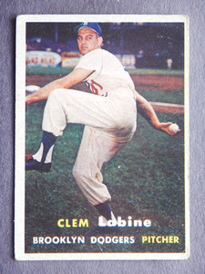 Clem Labine #53 Topps 1957 Baseball Card (Brooklyn Dodgers) G
