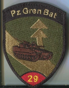 Schweiz Verbandsabzeichen Panzergrenadier Bataillon 29 (Pz Gren Bat 29) rot klet - Picture 1 of 1