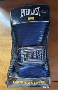 Everlast Pro Style Boxing Training Gloves 14 oz Blue and White - Picture 1 of 5