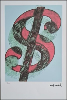 ANDY WARHOL * Dollar Sign * signed lithograph * Kunstdruck * limited # 18/100 - Bild 1 von 4