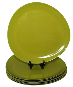 Juego De 8 Platos De Cena Resistentes De Plástico Duro Verde Aguacate Retro Años 50 60 - Imagen 1 de 12