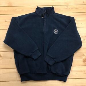 LA Mode Blue Solid Pullover Long Sleeve Cotton Blend Sweatshirt Adult Size S