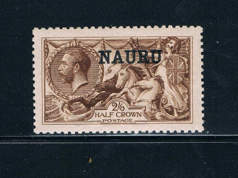 Nauru - 1916-23 - 2sh6p Seahorse --  Deep Brown - SC 13a [SG 19] Mint 20 - B Cover